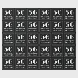 56:e födelsedagen - Art Deco Inspired Titta "56",  Presentpapper