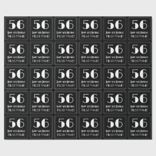 56:e födelsedagen - Art Deco Inspired Titta "56", Presentpapper