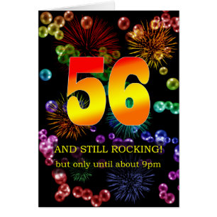 56:e födelsedagen fortfarande i raketläge hälsningskort