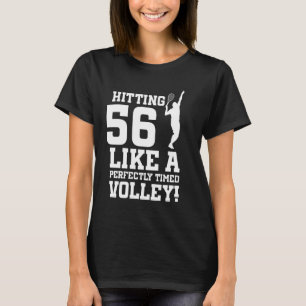 56:e födelsedagen tennis 56 år Gamla tennis Player T Shirt