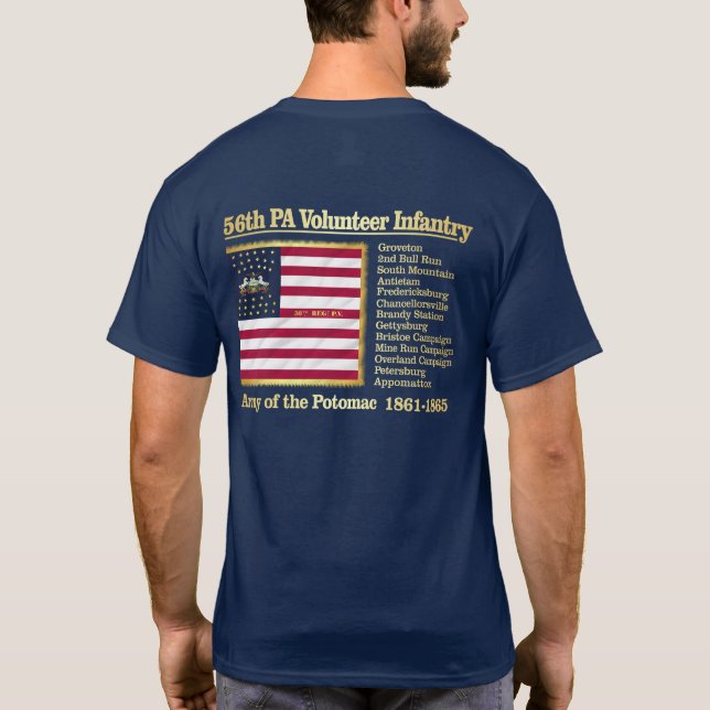 56:e Pennsylvania Volunteer Infantry (BH) T Shirt (Baksida)