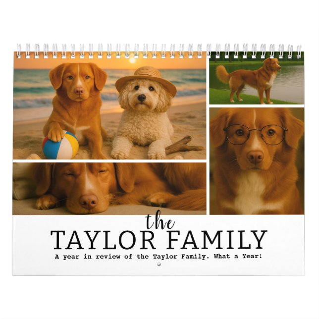 56 Photo Collage Month By Month Personalized Kalender (Omslag)