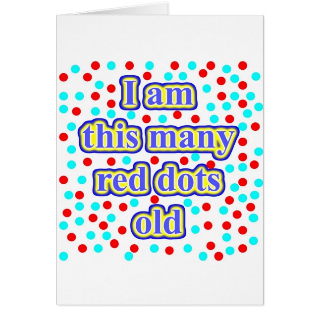 56 rött pricker gammalt hälsningskort (Framsidan)