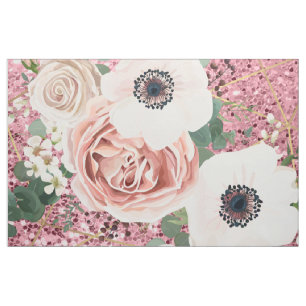 56-tums Wide Cotton Fabric Geometric Garden Ro Tyg