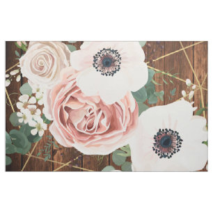56-tums Wide Cotton Fabric Geometric Garden Ro Tyg