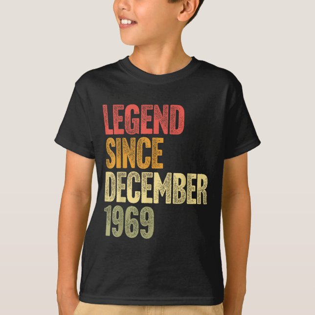 56 Year Old Legend Since December 1969 Retro 56th  T Shirt (Framsida)