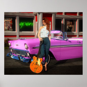 56'Rockabilly Queen Poster