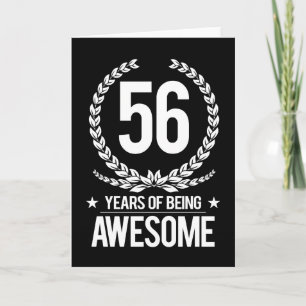 56th Födelsedag (56 år av att vara enorma) Kort