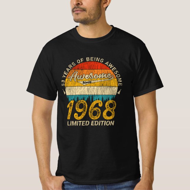 57 år gammal 1968 Retro Fantastisk 57:e födelsedag T Shirt (Framsida)