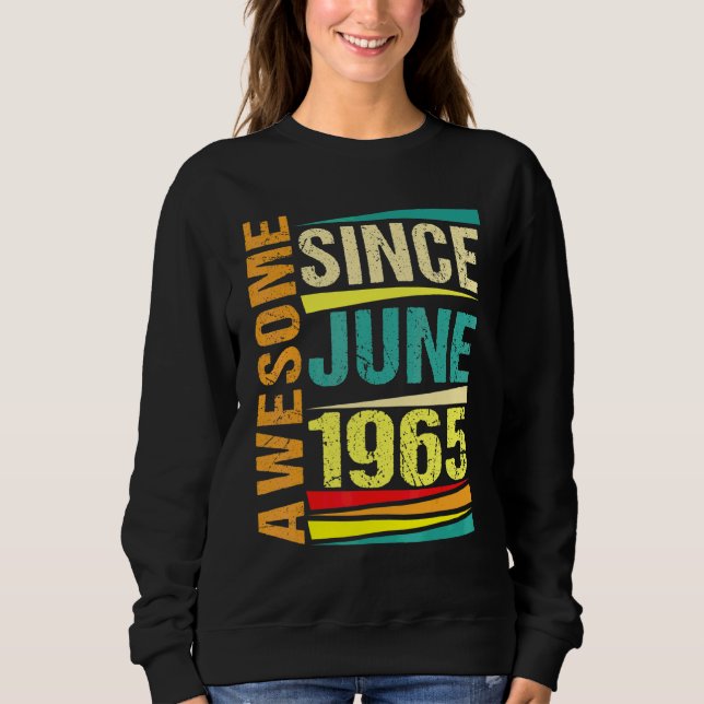 57 år gammal förklaring sedan juni 1965 57:e födel t shirt (Framsida)