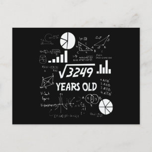 57 Årig Födelsedag Matematiklärare 57-årspresent Vykort