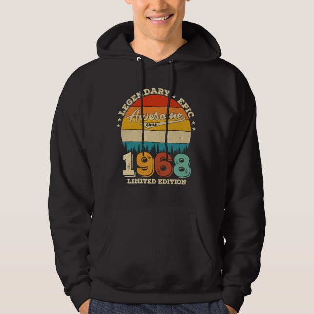 57-åriga dagen 1968 Fantastisk 57:e födelsedagspre Hoodie (Framsida)