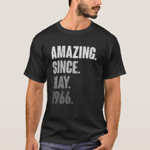 57 ÅRS Vintage 1966 maj Födelsedag 57:e decora T Shirt
