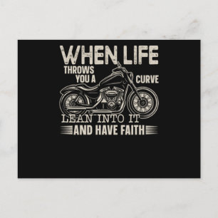 57.Biker när livet kastar en kurvlinje i den Meddelande Vykort