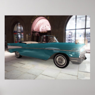 "57 Chevy - BLUE - HIGH Resolution! Poster