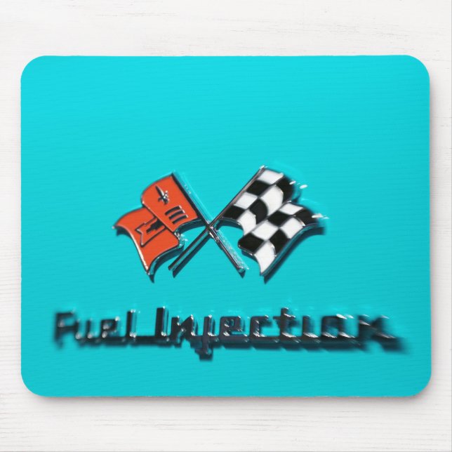 57 Chevy tankar injektionemblem Mousepad Musmatta (Framsidan)