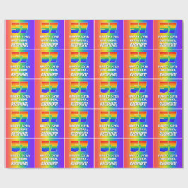 57:e födelsedag: färgfull, Roligt Rainbow Mönster  Presentpapper