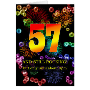 57:e födelsedag fortfarande hälsningskort