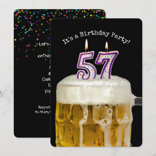 57:e födelsedag i Party Inbjudningar