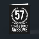 57:e födelsedagen (57 år efter Fantastisk) Kort<br><div class="desc">57:e födelsedagsgåva</div>