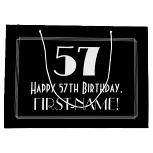 57:e födelsedagen: Art Deco Inspired Stil "57", Na