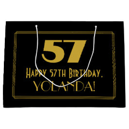 57:e födelsedagen - Art Deco Inspired Titta "57" o