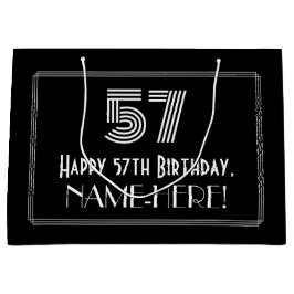 57:e födelsedagen - Art Deco Inspired Titta "57" o