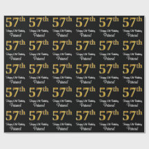 57:e födelsedagen: Elegant Luxurious Faux Guld Tit