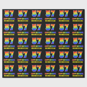 57:e födelsedagen: Fet, Roligt, Simple, Regnbåge 5 Presentpapper