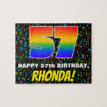 57:e födelsedagen - Roligt, färgstarka musiksymbol