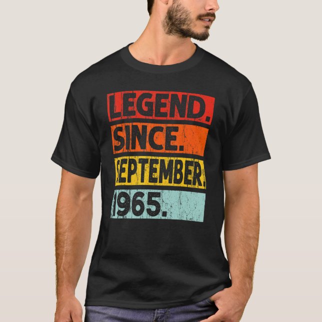 57:e födelsedagsdagen sedan september 1965 57 år t shirt (Framsida)