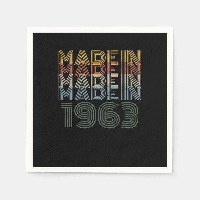 57:e födelsedagsefterkommelsen Gift Retro Vintage  Pappersservett (Framsidan)