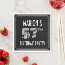 57:e Födelsedagsfesten: Art Deco Stil + anpassat n