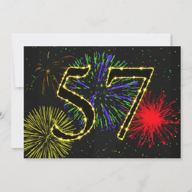 57:e födelsedagsfestens inbjudan (Framsida)