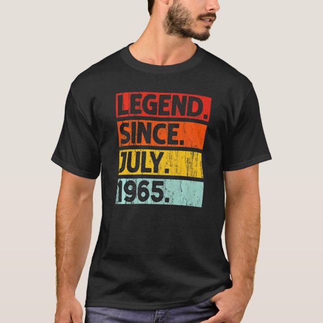 57:e födelsedagslätten sedan juli 1965 57 år gamma t shirt (Framsida)