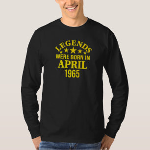57:e födelsedagsljuden föddes i april 1965, 57 år t shirt