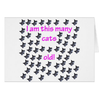 57 gammala katthuvud hälsningskort