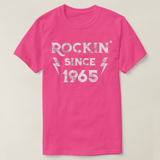 57 Year Old Classic Rock 1965 57th Birthday  T Shirt (Design framsida)
