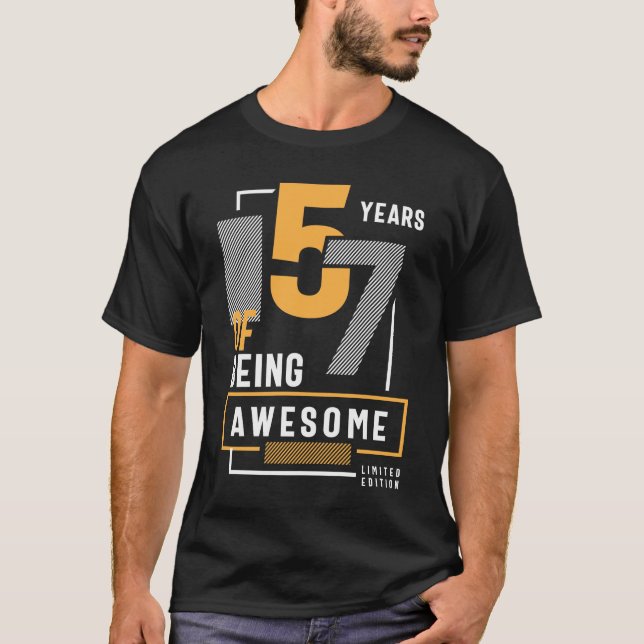 57 Years Of Being Awesome 57th Birthday T Shirt (Framsida)