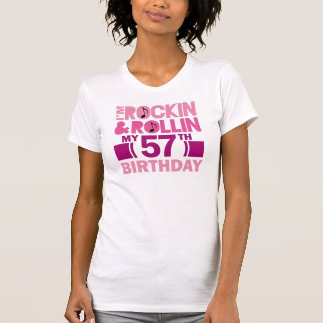 57th Födelsedaggåvaidé för kvinnligt T-shirt (Framsida)