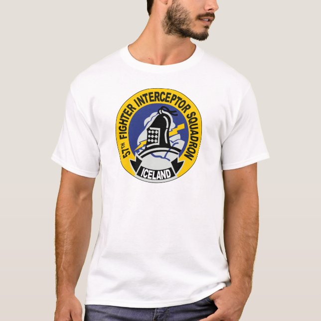 57th Kämpemilitärt jaktplanskvadron T Shirt (Framsida)