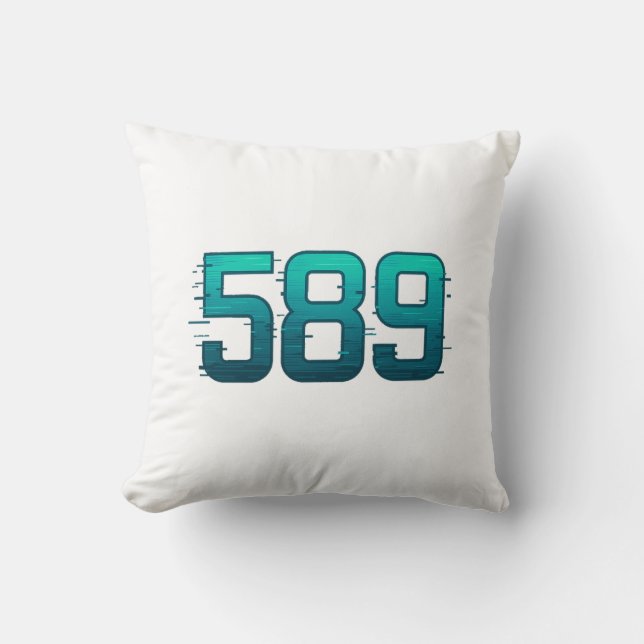 589 – Glitch Tech Futuristic Digital Art Kudde (Framsida)