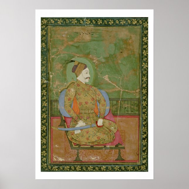 58.20/25A Porträtt i Sultan Abdullah Qutb Shah se Poster (Framsidan)