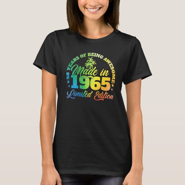 58 år efter fantastisk 1965 Födelsedag 58 T Shirt (Framsida)