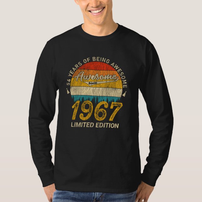 58 år gammal 1967 Retro Fantastisk 58:e födelsedag T Shirt (Framsida)