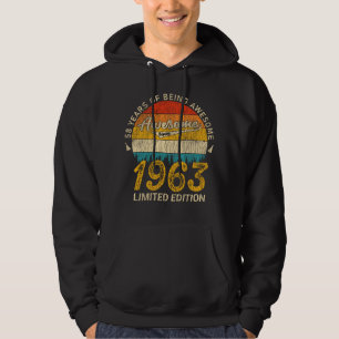 58 år gammal dag 1963 Fantastisk sedan 58:e födels Hoodie