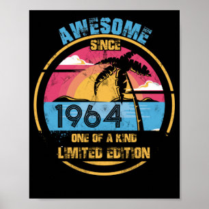 58 år gammal Fantastisk sedan 1964, 58:e födelseda Poster