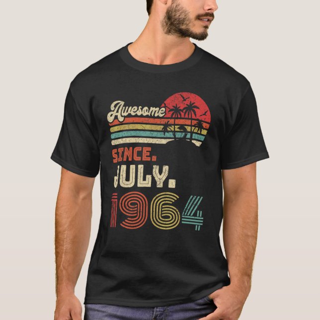 58 år gammal Fantastisk sedan juli 1964 58:e födel T Shirt (Framsida)