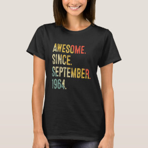 58 år gammal Fantastisk sedan september 1964 58:e T Shirt