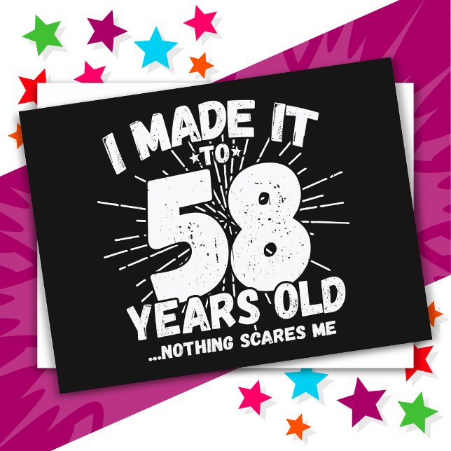 58 år gammal sarkastisk meme rolig 58-årsdag vykort (Skapare uppladdad)